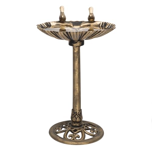 Alpine Corporation 31" Tall Outdoor Vintage Birdbath with Bird Figurines Yard Statue von Alpine Corporation