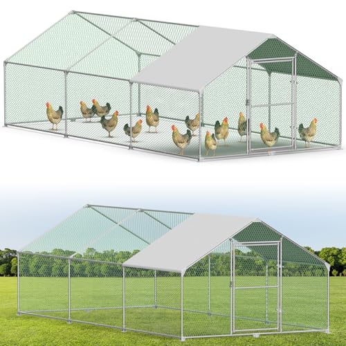 Alpstorm Hühnerstall Freilaufgehege 3x6x2 m, Hühnergehege mit Verzinktem Stahlrahmen, Wasserdichtem PE-Dach, Ideal für Geflügel, Kleintiere und Pflanzen, Einfache Reinigung, Robust und Langlebig von Alpstorm