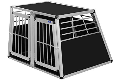 Alpuna Transportbox N50 > 95x110x75cm Doppelbox Notausstieg für Hunde von Alpuna