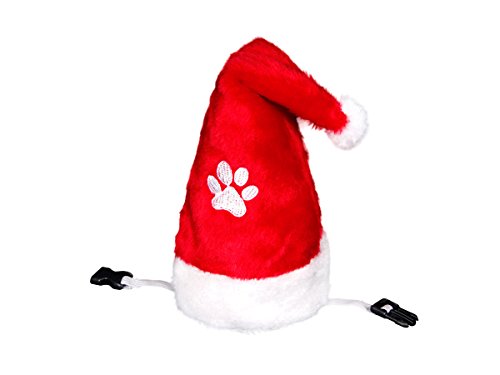 Weihnachtsmütze Nikolausmütze Accessoire Weihnachten (wm-90) für Katzen mit Band und Bommel von Alsino