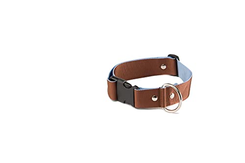 Halsband Uni Bicolore hellblau-braun (L) 40-64cm von Alterego