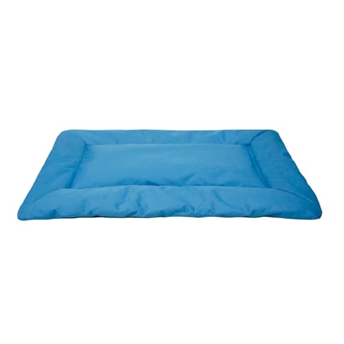 Althwuyu Hundekiste Bett, tragbare Faltbare Haustiermatte mit Baumwollfüllung, Waschkissen für Hundekäfige, Reisen und Heimgebrauch, Leichtgewicht, Kaffee (Blau) von Althwuyu