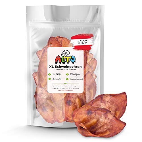 Alto - XL Schweine-Ohren für Hunde | getrocknete Schweineohren auch für Welpen | 20 Stück - 100% Natürlich von Alto-Petfood