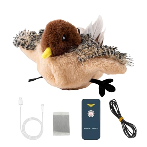 Altsuceser Plüsch-Katzenspielzeug, sichere Materialien, flatternd, USB, wiederaufladbar, interaktiv, Fledermaus, Eule, Huhn mit Bewegungssensor, quietschende Katzenminze, zwitschernde Tiere, Altsuceser Plüsch-Katzenspielzeug, sichere Materialien, flatternd, USB, wiederaufladbar, interaktiv, Fledermaus, Eule, Huhn mit Bewegungssensor, quietschende Katzenminze, zwitschernde Tiere, von Altsuceser