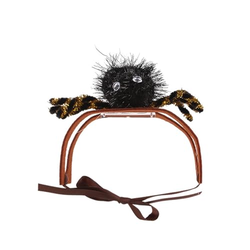 Altsuceser Vlies-Haustier-Stirnbänder für Halloween und Halloween, verstellbares Spinnen-Haarband für Katzen/Hunde, Schwarz, Größe S Altsuceser Vlies-Haustier-Stirnbänder für Halloween und Halloween, verstellbares Spinnen-Haarband für Katzen/Hunde, Schwarz, Größe S von Altsuceser
