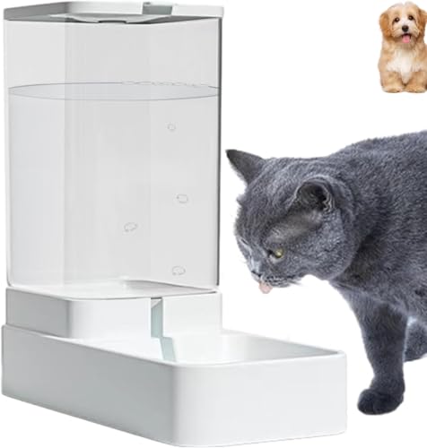 Alulayu Automatischer Katzenfutterspender Hund Trinkbrunnen 3,8L Katzen Wasserspender Futterspender für Tränke Futter Große Kapazität Abnehmbarer Fassboden Für Haustiere von Alulayu