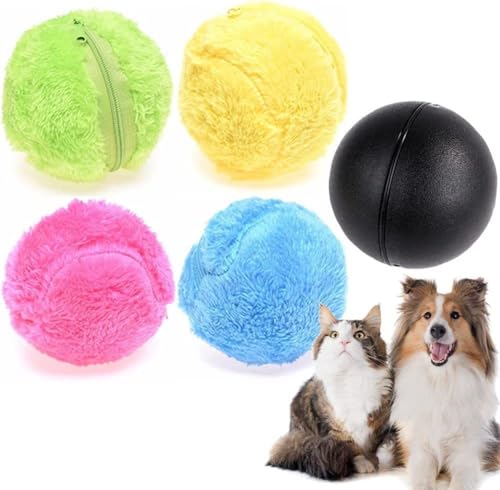 Alulayu Automatischer rollender Hundeball, interaktives selbstbewegliches Spielzeug mit 4 austauschbaren Ballabdeckungen für Indoor/Outdoor-Spielen, stimulierendes Übungs- und Trainingswerkzeug für Alulayu Automatischer rollender Hundeball, interaktives selbstbewegliches Spielzeug mit 4 austauschbaren Ballabdeckungen für Indoor/Outdoor-Spielen, stimulierendes Übungs- und Trainingswerkzeug für von Alulayu