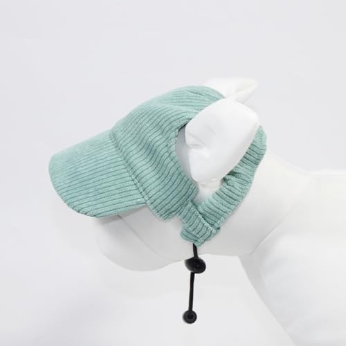 Alulayu Baseballkappe für Hunde, Sportmütze, Haustier, Outdoor, Sonnenschirm, Sonnenhaube, Outfit mit Ohrlöchern für Welpen, kleine, mittelgroße Hunde (L-Gelb) von Alulayu