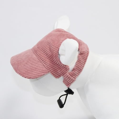 Alulayu Baseballkappe für Hunde, Sportmütze, Haustier, Outdoor, Sonnenschirm, Sonnenhaube, Outfit mit Ohrlöchern für Welpen, kleine, mittelgroße Hunde (L-Gelb) von Alulayu