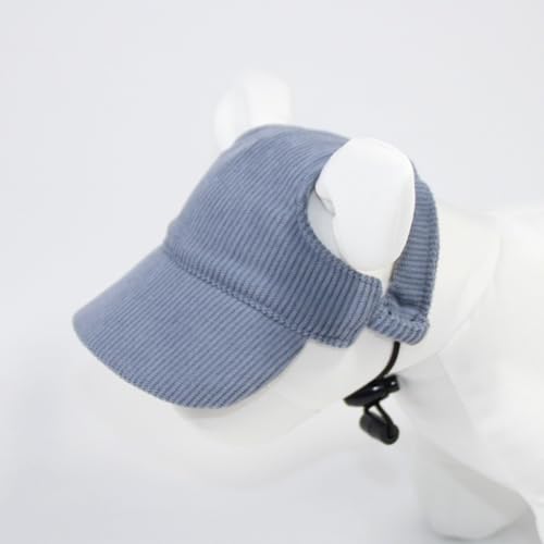 Alulayu Baseballkappe für Hunde, Sportmütze, Haustier, Outdoor, Sonnenschirm, Sonnenhaube, Outfit mit Ohrlöchern für Welpen, kleine, mittelgroße Hunde (L-Gelb) von Alulayu