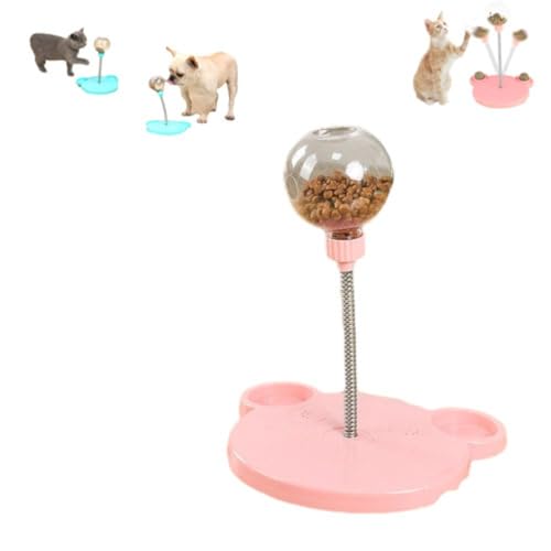 Alulayu Wackelndes Hunde Leckerli Spielzeug，Futterball für Hunde Interaktive Spielzeug, Fördert Gesunde Essgewohnheiten Und Mentale Stimulation (Rosa) von Alulayu