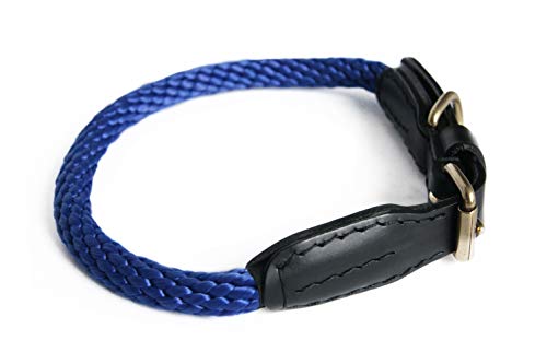 Alvalley Lederhalsband mit Schnalle 3/4 Zoll Dicke x 56 cm lang, dunkelblau von Alvalley LLC