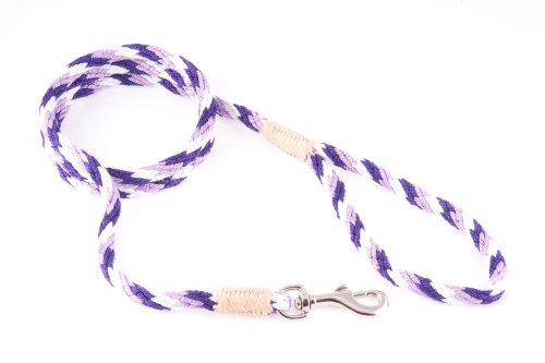 alvalley Nylon Snap Leine für Hunde 8 mm x 4 ft, s, Purple - White von Alvalley LLC