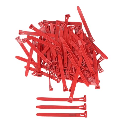 100 Pieces Chicken Leg Bands Numbered Identification Leg Tags Poultry Foot Rings Reusable Ducks Chicks Geese Pigeons (Red) von Alvinlite