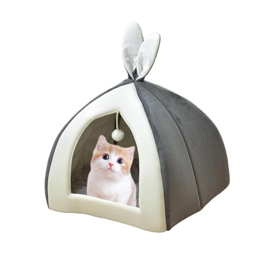 Hundebett, niedliche Katzenhöhle, Katzenhöhle, Katzenbett mit Quaste, Katzenhöhle in Form eines niedlichen Hasenohrs, bequemes Katzennest, kleines Haus Po Hundebett, niedliche Katzenhöhle, Katzenhöhle, Katzenbett mit Quaste, Katzenhöhle in Form eines niedlichen Hasenohrs, bequemes Katzennest, kleines Haus Po von Alwida