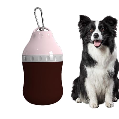 Tragbare Hundewasserflasche, Wasserflasche für Hunde, tragbare Wasserflasche für Haustiere mit Karabiner, tragbare Hundewasserflasche, 400 ml, Wasserspender von Alwida