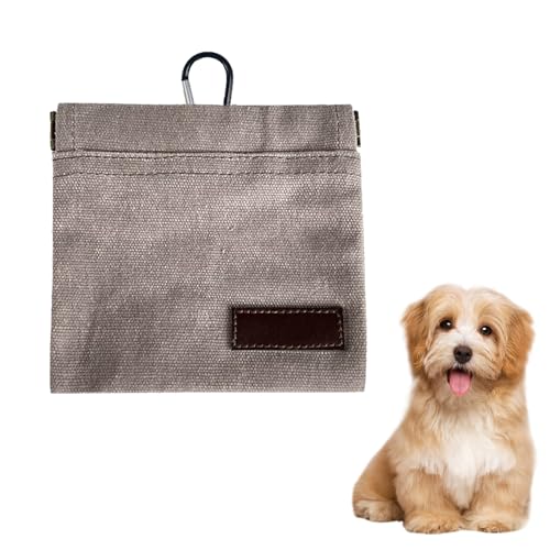 Alwodici Leckerli-Tasche für Hunde, wasserdicht, mit Karabiner, automatischer Schließschalter, Haustier-Snackbeutel, grau, für Welpenreisen und Outdoor-Aktivitäten Alwodici Leckerli-Tasche für Hunde, wasserdicht, mit Karabiner, automatischer Schließschalter, Haustier-Snackbeutel, grau, für Welpenreisen und Outdoor-Aktivitäten von Alwodici