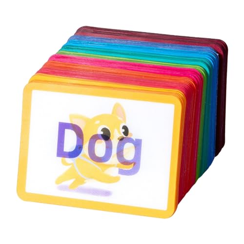 Amagogo 100 Stück 3D-Visual Change Cognitive Cards, pädagogische Lernkarten, englische Lernkarten für 2 3 4 5 Jahre Lernen von Amagogo