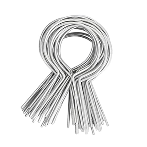 Amagogo 100 pcs Drahtzaun Clips Drahtbindungen tragbarer schneller Installation Zaunclips Multifunktionale Zeitsparensparung verzinkter Stahl, Runden von Amagogo