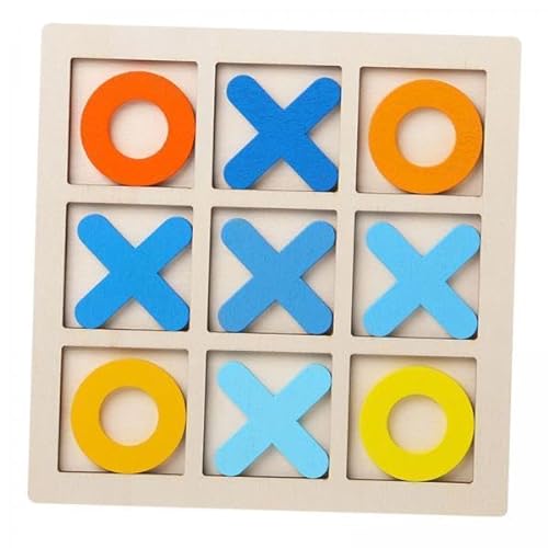 Amagogo 3X Tic TAC Toe Brettspiel XO Tischspielzeug, Familienbrettspiel, Interaktives, Handgefertigtes Nullen Und Kreuze für Kinder, Erwachsene, Familien von Amagogo