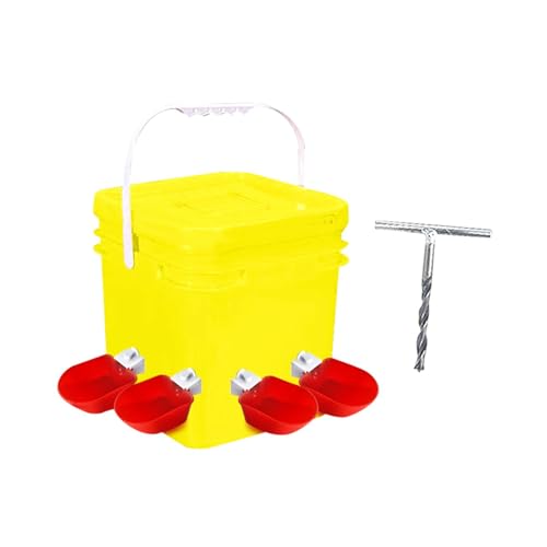 Amagogo Automatisches Hühnertränke-Set, Geflügeltränkebecher, Hühnerwasserspenderschüssel Amagogo Automatisches Hühnertränke-Set, Geflügeltränkebecher, Hühnerwasserspenderschüssel von Amagogo