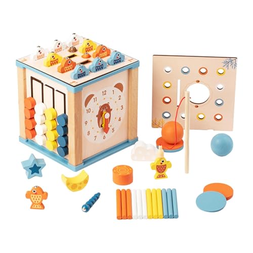 Amagogo Entwicklungsspielzeug, Holz-Montessori-Spielzeug, interaktiver Formsortierer, 6–12 Monate, Lernspielzeug, Kindergeschenk, Lernwürfel-Spielzeug Amagogo Entwicklungsspielzeug, Holz-Montessori-Spielzeug, interaktiver Formsortierer, 6–12 Monate, Lernspielzeug, Kindergeschenk, Lernwürfel-Spielzeug von Amagogo