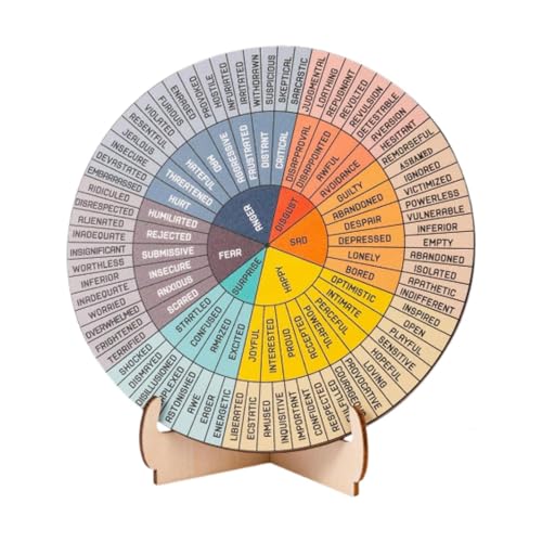 Amagogo Gefühlsrad mit Ständer, beruhigende Emotionen, Stimmungsrad aus Holz, Geschenke für Therapeuten, Schreibtisch-Dekor für Büro, Schule, Berater Amagogo Gefühlsrad mit Ständer, beruhigende Emotionen, Stimmungsrad aus Holz, Geschenke für Therapeuten, Schreibtisch-Dekor für Büro, Schule, Berater von Amagogo
