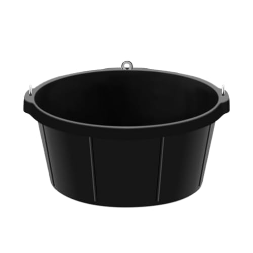 Amagogo Gummi-Futterpfanne, Pferdefuttereimer, 6,5 Gal, mit Aufhängelöchern, robuste Futterpfanne, Gummiwanne für Enten, Schweine, Ziegen, Pferde, Hunde Amagogo Gummi-Futterpfanne, Pferdefuttereimer, 6,5 Gal, mit Aufhängelöchern, robuste Futterpfanne, Gummiwanne für Enten, Schweine, Ziegen, Pferde, Hunde von Amagogo