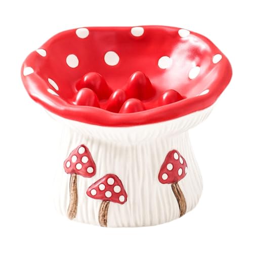 Amagogo Katzennapf mit Erhöhtem Design, rutschfest, für Katzen Und Kätzchen, Pilzform, Langsamer Feeder Amagogo Katzennapf mit Erhöhtem Design, rutschfest, für Katzen Und Kätzchen, Pilzform, Langsamer Feeder von Amagogo