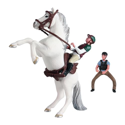 Amagogo Pferde-Actionfigur, Tiermodell mit Sattel, PVC, dekoratives Rollenspiel-Ornament, pädagogisches Spielzeug für Kinder im Alter von 3–8 Jahren, Stil F von Amagogo