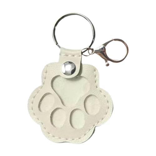 Amagogo Schlüsselanhänger mit Tierhaar-Andenken, Aufbewahrungstasche, PU-, Anhänger in Pfotenform, Gedenksammlung, Schlüsselanhänger, Hund, Katze, Fell, Weiß Amagogo Schlüsselanhänger mit Tierhaar-Andenken, Aufbewahrungstasche, PU-, Anhänger in Pfotenform, Gedenksammlung, Schlüsselanhänger, Hund, Katze, Fell, Weiß von Amagogo