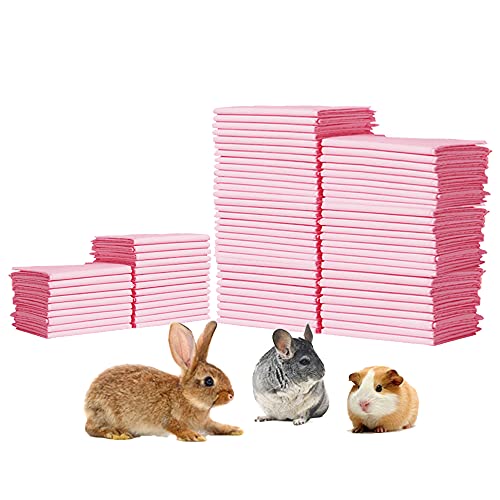 Amakunft 100 Stück Kaninchen-Urini-Pads, 45,7 x 33 cm, Haustier-WC / Töpfchen-Trainingspads, super saugfähig, für Meerschweinchen, Igel, Hamster, Chinchilla, Katzen, Reptilien und andere Kleintiere von Amakunft