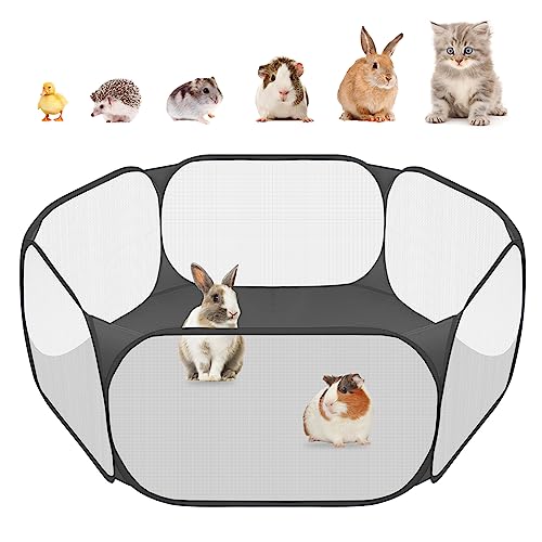 Amakunft Kleintierzelt, atmungsaktives & transparentes Haustierlaufgitter Pop Open Outdoor- / Indoor-Übungszaun, tragbarer Hofzaun für Meerschweinchen, Kaninchen, Hamster, Chinchillas Amakunft Kleintierzelt, atmungsaktives & transparentes Haustierlaufgitter Pop Open Outdoor- / Indoor-Übungszaun, tragbarer Hofzaun für Meerschweinchen, Kaninchen, Hamster, Chinchillas von Amakunft