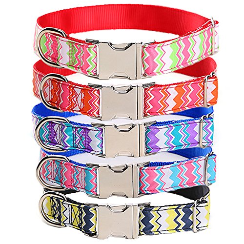 Amakunft Reflektierendes Hundehalsband, personalisierbar mit gesticktem Namen und Telefonnummer, für Hunde von Amakunft