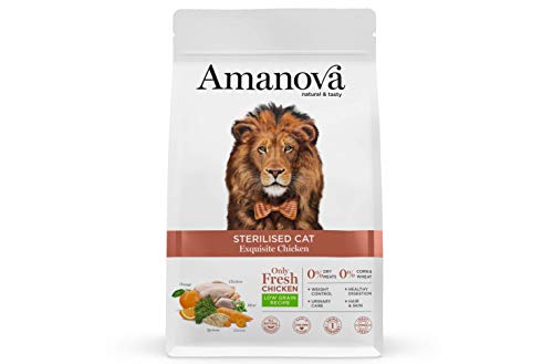 Amanova Super Premium 100% natürliches trockenes, sterilisiertes Katzenfutter für Erwachsene - 1,5 kg - frisches Hühnerfleisch - Getreidearm - hypoallergen -Grausamkeitsfrei Amanova Super Premium 100% natürliches trockenes, sterilisiertes Katzenfutter für Erwachsene - 1,5 kg - frisches Hühnerfleisch - Getreidearm - hypoallergen -Grausamkeitsfrei von Amanova