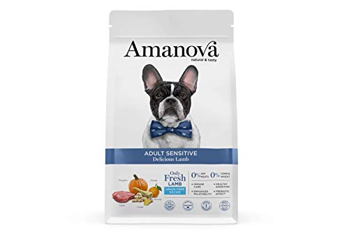 Amanova Super Premium 100% natürliches trockenes Hundefutter für Erwachsene - 10 kg - Frisches Lammfleisch - Getreidefrei - Hypoallergen - Frei von Grausamkeite von Amanova