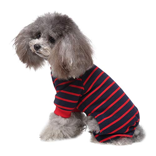 Amaone Hundepullover 40 cm Pet Pyjamas Heimkleidung Baumwolle Pyjamas Pyjamas gestrickte Haustierkleidung Hundepullover Windhund (Red #3, M) von Amaone