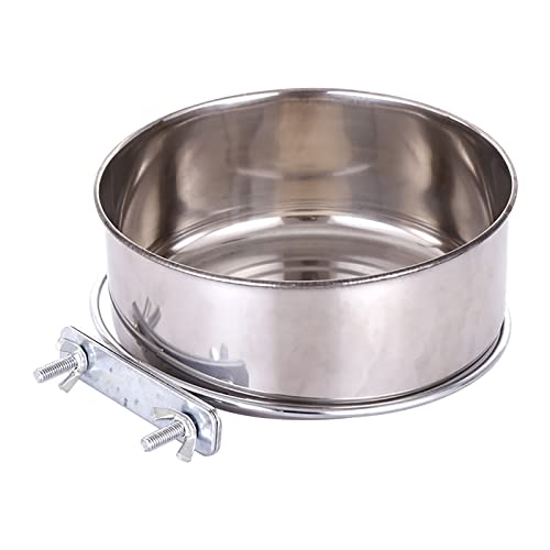 Amaone Salatschüssel Für Unterwegs Hundenapfkäfig mit festem Becken, hängender Hund, gewöhnlicher Stahlhund, rostfreier Heimtierbedarf Marmor Schüssel (E-a, 18×6.5CM) von Amaone