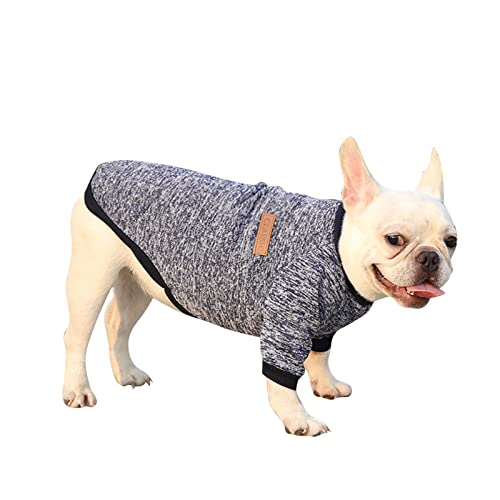 Amaone Warme Wintermäntel Pullover Sweater Hundehaustier-Kleidungs-Weste-klassischer Sommer-Hundewelpen-T-Shirt gestreifte Weste-Haustierkleidung Hunde Warm Hoodies (Grey #1, XL) von Amaone