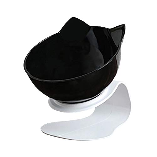 Rührschüssel Schwarz Schutz Wirbelsäule Slow Bowl Wasser Hund Pet Cat Bowl Care Feed Food Pet Supplies Teig Rührschüssel (Black, One Size) von Amaone