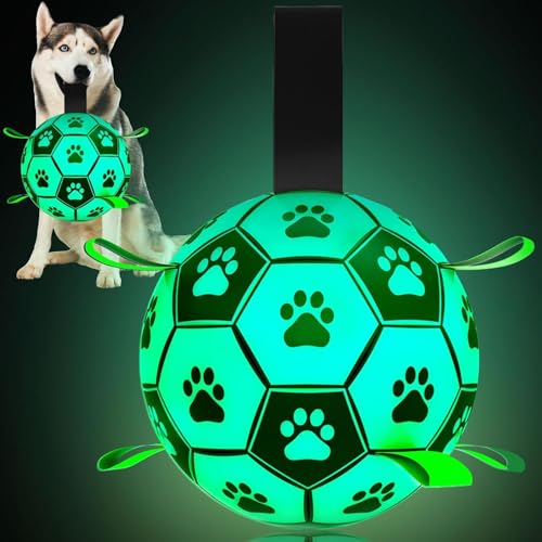 Amasiver Hundebälle, interaktives Hundespielzeug zum Tauziehen, Hunde-Fußball mit 9 Nylonbändern für drinnen und draußen, Hundespielzeug für kleine Hunde & mittelgroße Geschenke zum Geburtstag Amasiver Hundebälle, interaktives Hundespielzeug zum Tauziehen, Hunde-Fußball mit 9 Nylonbändern für drinnen und draußen, Hundespielzeug für kleine Hunde & mittelgroße Geschenke zum Geburtstag von Amasiver