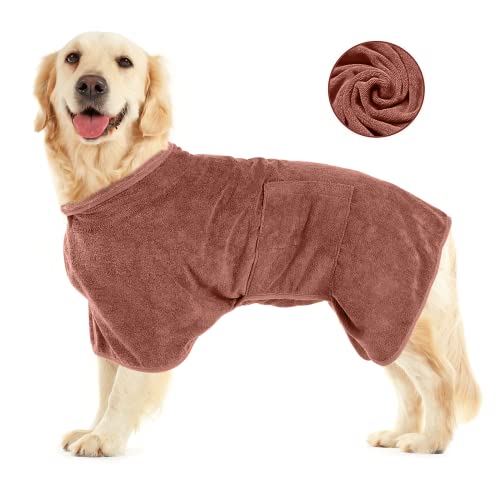 Hundebademantel,Mit Klettverschluss Schnell Trocknend Badetuch, Sehr Saugfähig, Verstellbares Halsband und Taille Hunde Bademantel Gross,Dryup Cape Hund, Geeignet Für Große und Mittlere Hunde Hundebademantel,Mit Klettverschluss Schnell Trocknend Badetuch, Sehr Saugfähig, Verstellbares Halsband und Taille Hunde Bademantel Gross,Dryup Cape Hund, Geeignet Für Große und Mittlere Hunde von AmazeFun