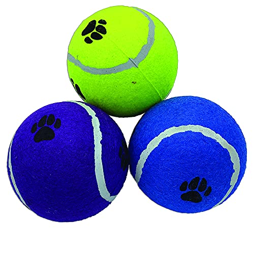 Jumbo-Tennisbälle, 12,7 cm, robust, für Haustiere geeignet, 3 Stück von Amazing Pet