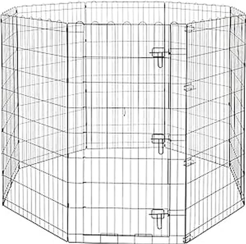 Amazon Basics Achteckig, Laufgehege für Hunde und andere Haustiere, faltbar, Metall, mit Tür,122 cm, Schwarz Amazon Basics Achteckig, Laufgehege für Hunde und andere Haustiere, faltbar, Metall, mit Tür,122 cm, Schwarz von Amazon Basics