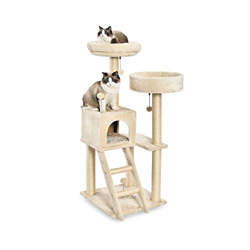 Amazon Basics Großer Katzen-Kratzbaum mit zwei Plattformen und Haus, 48 x 127 x 48 cm, beige Amazon Basics Großer Katzen-Kratzbaum mit zwei Plattformen und Haus, 48 x 127 x 48 cm, beige von Amazon Basics