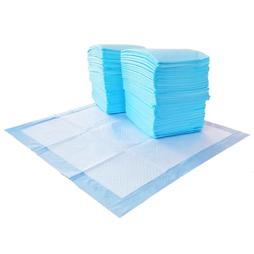 Amazon Basics Hunde-Pinkeltücher für das Töpfchentraining, auslaufsicher, parfümiert, 5-lagig, 56 x 56 cm, Normal (150Stück), Blau Amazon Basics Hunde-Pinkeltücher für das Töpfchentraining, auslaufsicher, parfümiert, 5-lagig, 56 x 56 cm, Normal (150Stück), Blau von Amazon Basics