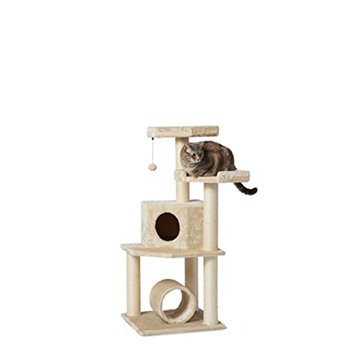 Amazon Basics Katzen-Kratzbaum mit Tunnel und Kratzstamm, X-Large, 48 x 48 x 109 cm, beige Amazon Basics Katzen-Kratzbaum mit Tunnel und Kratzstamm, X-Large, 48 x 48 x 109 cm, beige von Amazon Basics