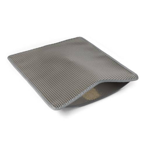 Amazon Basics – Katzenstreu-Matte, doppellagig, Grau, 76cm x 61cm von Amazon Basics