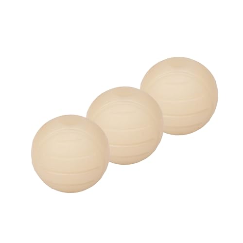 Amazon Basics Leuchtbälle zum Spielen für Hunde, 6.35 cm (3 Stück), Beige von Amazon Basics