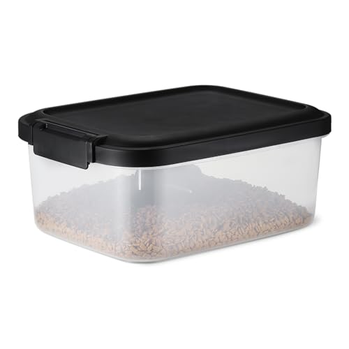 Amazon Basics Tierfutterbehälter für, 4.5 kg,Transparent und Schwarz von Amazon Basics